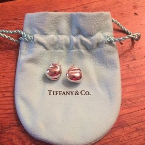 Tiffany & Co vintage 1990 sterling button earrings